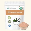 Organic Arjuna Bark Powder (Terminalia Arjuna) – USDA Organic Herbal Supplement Powder – Traditional Ayurvedic Herb for Daily Wellness – Non-GMO, Vegan, No Additives – 454g / 16oz