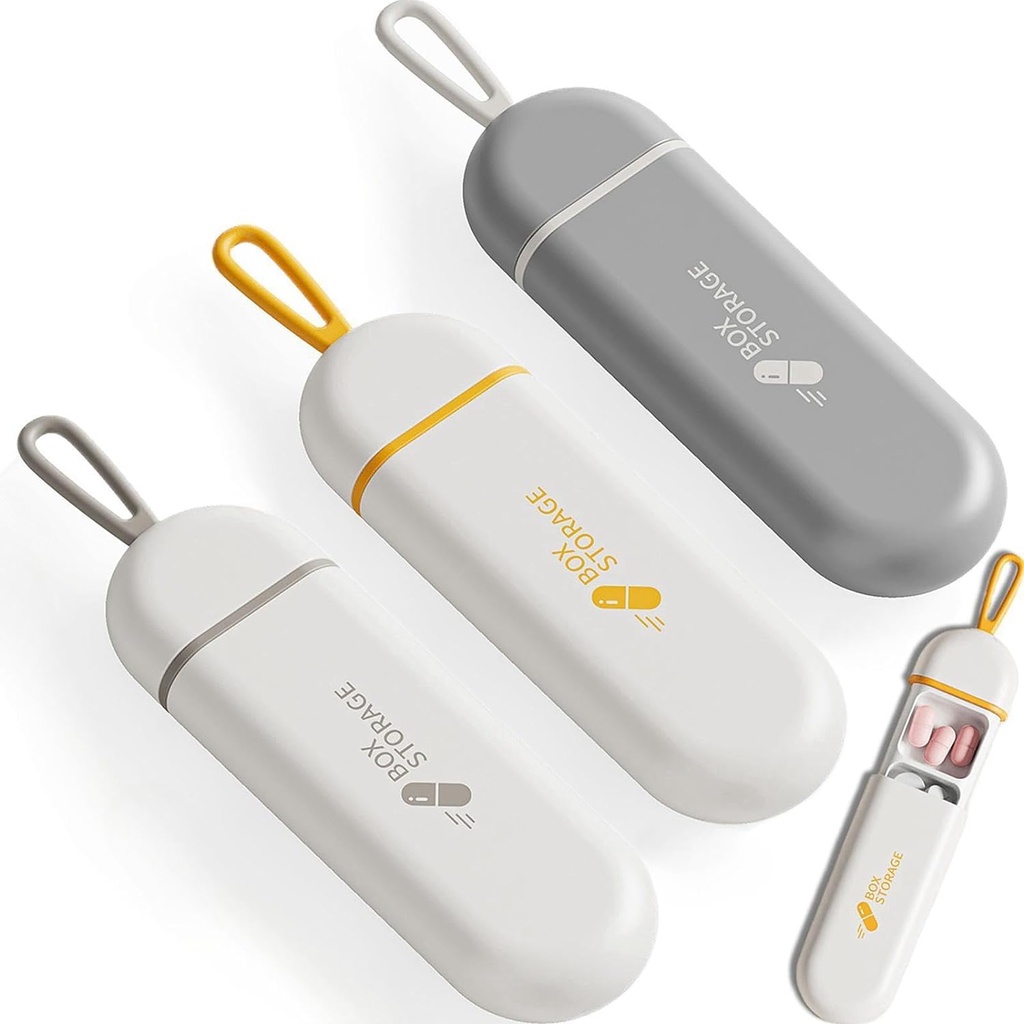 3 συσκευασίες Pill Organizer 3 διαμερίσματα Φορητή θήκη χαπιών Travel Moisture Proof Pill Box για δισκία Βιταμίνες Cod Συμπληρώματα του ήπατος και φαρμακευτική αγωγή