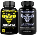 Πρωτεύοντα εργαστήρια Creatine Monohydrate (120 ct) + L Γλουταμίνη (180 ct)