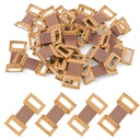 Brown Elastic Bandage Clips (50 PCS), Durable & Replaceable Wrap Clips, Reusable Fastener Wrap Clip for Various Types Bandages Bandaging Supplies