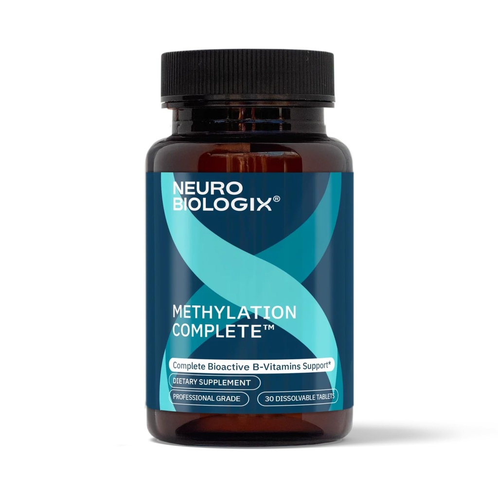 Neurobiologix Methylation Complete, B Complex, Methylfolate, 30 Tablets | Chewable, Vitamin B12 & B6, Daily Energy, for Kids & Adults, Gluten-Free, Pack of 1