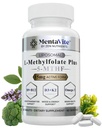 L-Methylfolate 15 mg Liposomal Matrix - Active 5-MTHF with Methylcobalamin (B12), B9, Omega 3, D3 + K2 - Methyl Folate Supplement Supports Mood, Methylation, Cognition, Vegan, 60 Tablets/Servings