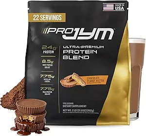 Pro JYM Chocolate Peanut Butter Protein Powder - Whey Protein Isolates, Casein, & Milk Protein, Lean Muscle Building for Men & Women, JYM Supplement Science, 22 Servings