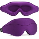 Sleep Mask - Total Blackout 3D Sleeping Mask, Super Lightweight & Silky Soft Eye Mask for Sleeping, Fully Adjustable Fit for Home, Traveling, Meditation, Yoga, Purple, Mothers Day Gifts