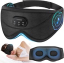 LC-dolida White Noise Bluetooth 5.4 Sleep Eye Mask with Timer, 3D Sleeping Mask Headphones with 16 Soothing Sounds, Total Blackout Sleep Headphones for Side Sleeper/Women/Men (Black)