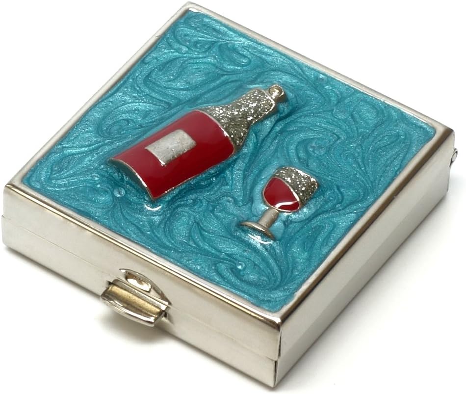 9328 Τετράγωνο Μικρό κουτί χάπια Διοργανωτής Aqua Blue Silver Γυναίκες Ταξίδι Χάπια Θήκη Τσάντα Pocket Δοχείο Καθημερινά Φορητή ιατρική Βιταμίνη κουτί Συμπλήρωμα φαρμακευτικής αγωγής Mini Storage