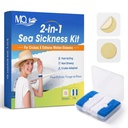 MQ 28ct Sea Sickness Patches & 1Pair Bracelets, Motion Sickness Wristbands for Cruise & Flight, Travel Essentials Non-Drowsy, Effective, Long-Lasting