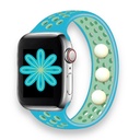 Anti Nausea Watch Band, Aqua Silicone Solo Loop | Acupressure Watch Band, Motion Sickness Support, Travel & Stress Support, Compatible with Apple Watch