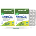 Boiron NauseaCalm Tabs - 100 Count (Pack of 2) Bundle with a Pen - Relief for Upset Stomach, Nausea, & Vomiting Due to Stomach Flu, Overindulgence, Motion Sickness - Non-Drowsy Meltaway Tablets