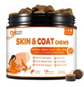 Natural Target Omega 3 Fish Oil for Dogs, 120 Salmon Flavored Soft Chews | Salmon Oil Skin and Coat Supplement for Itchy Skin Relief with Omega 3-6-9 (EPA & DHA), Zinc, Biotin and Vitamin E & C