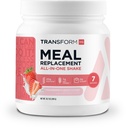 TransformHQ Replacement Meal Shake Powder 7 σερβιρίσματος (Strawberry & Cream) - Χωρίς γλουτένη, μη ΓΤΟ