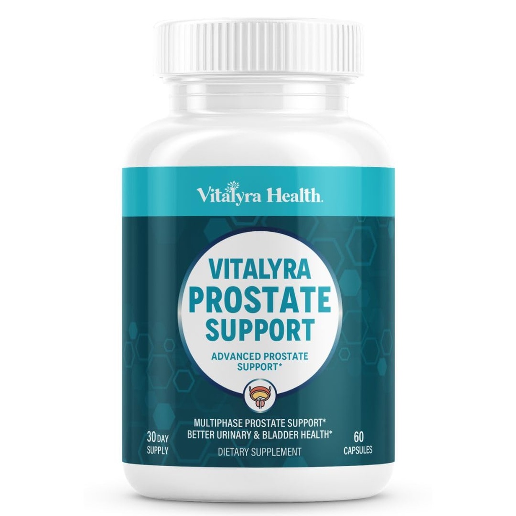 Prostate Support Supplement for Men –Multiphase Herbal Formula with Saw Palmetto, Beta-Sitosterol & Zinc – Urinary Flow, Bladder Comfort - 30 Days Supply
