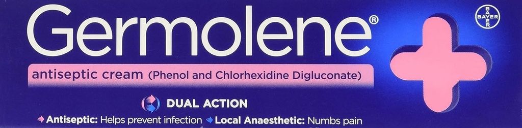 GERMOLENE Antiseptic Cream with Local Anaesthetic 30g PACK OF 2 (60GM)