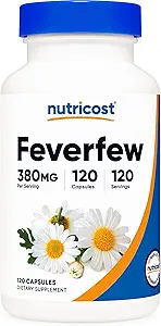 Nutricost Feverfew Capsules 380mg, 120 Capsules, Vegetarian Friendly, Non-GMO & Gluten Free