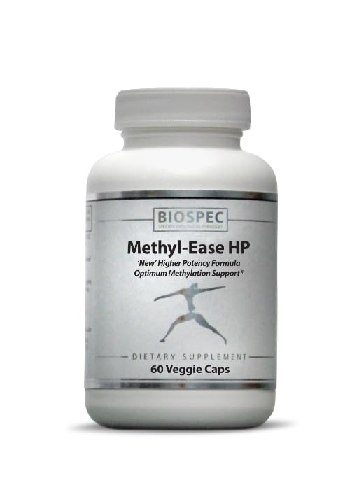 BIOSPEC NUTRITIONALS Methyl-Ease HP - Methylated B-Vitamin Complex with Folate, B6 & B12 – Methylation & Cellular Support Supplement – Veggie Caps
