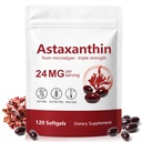 Astaxanthin Supplements 24mg, Premium Antioxidant Supplement for Eye, Joint, Skin Health,Microalgae Source, 4 Month Supply | Supports Internal Circulation, 120 Softgels