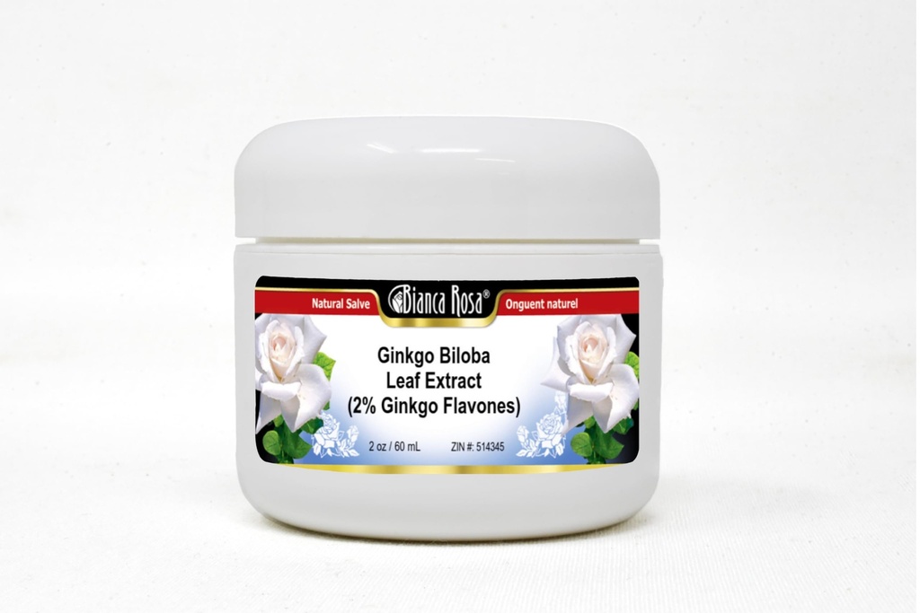 Bianca Rosa Ginkgo Biloba Leaf Extract (2% Ginkgo Flavones) - Salve Ointment (2 oz, ZIN: 514345) - 2 Pack