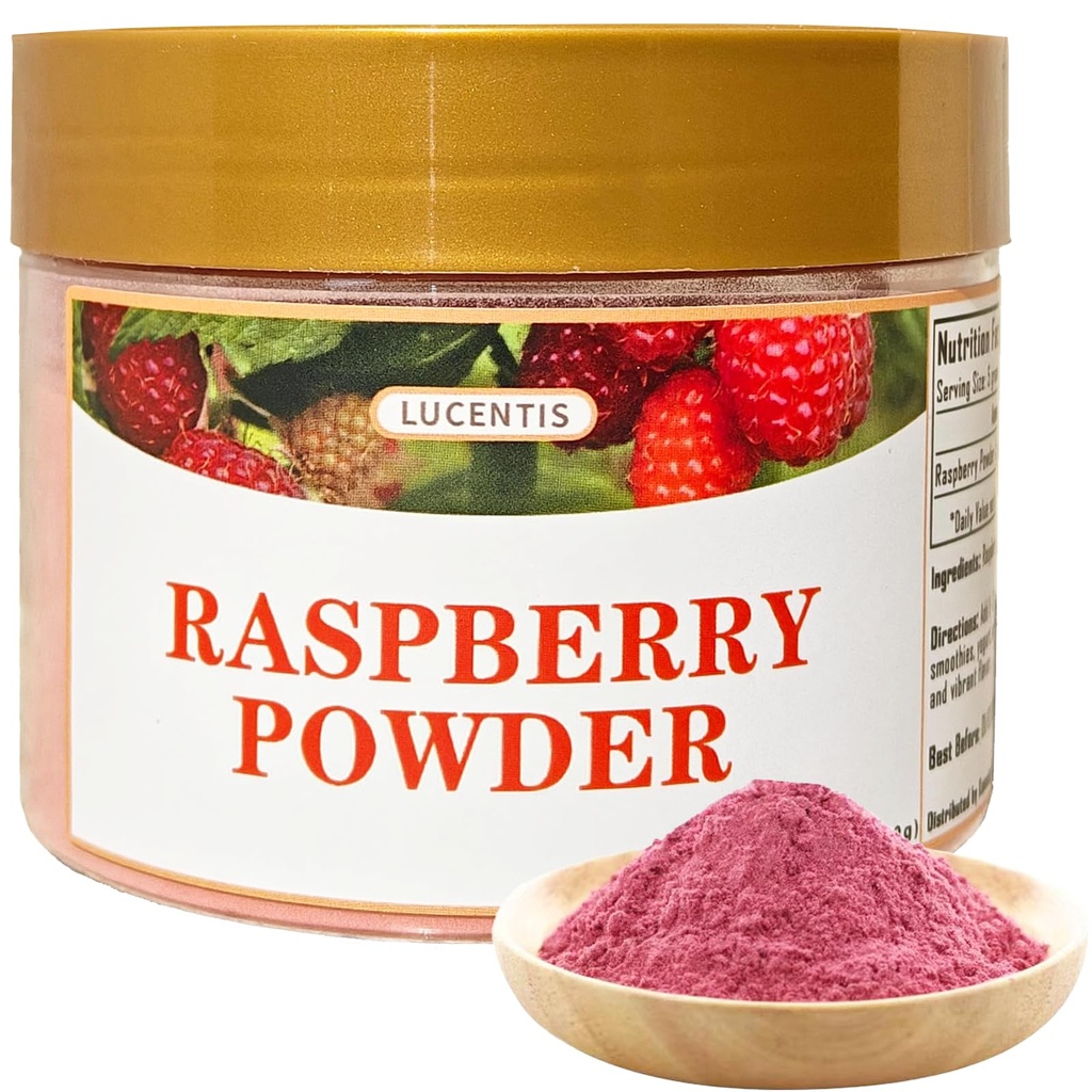 Natural Raspberry Powder Supplement, Non-GMO Herbal Formula, 150g (5.3oz), Superfood Fruit Extract, Natural Food Coloring, Smoothie & Baking Additive, Vegan, Gluten-Free树莓粉