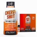 Cherry Limeade Extra Strength Energy Shot 24 pk – 260mg Natural Caffeine B12 B6 – Energy & Focus Support – 2 Servings Sugar Free Zero Calorie Green Tea B-Vitamins Electrolytes Vegan – 1.93 fl oz