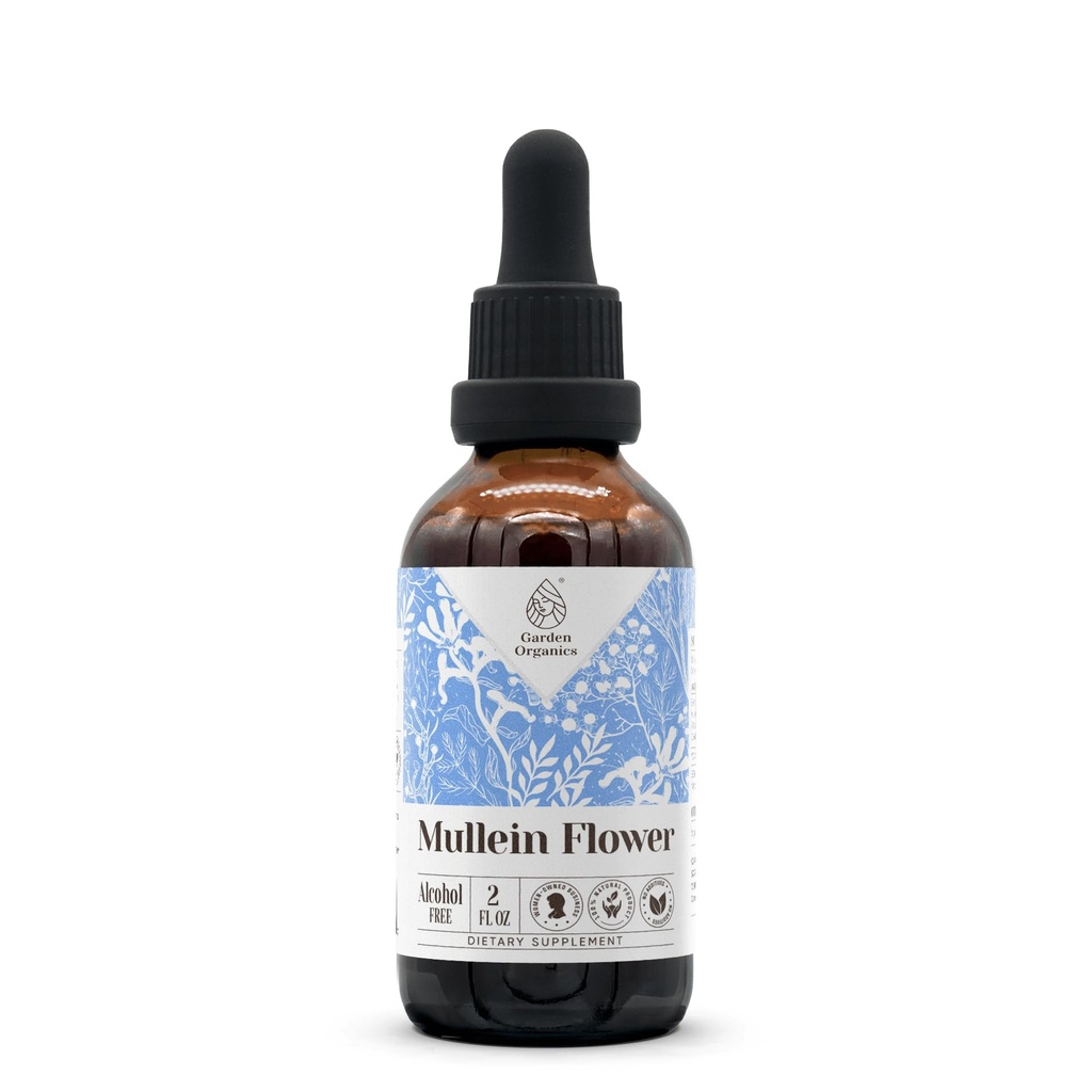 Mullein Flower Alcohol-Free Natural Tincture Extract, Immune System Booster, Liquid Drops Made from 100% (2 fl oz)