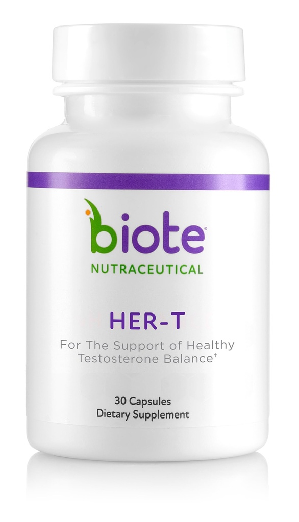 Biote Nutraceuticals - HER-T - Υγιής υποστήριξη ισορροπίας τεστοστερόνης για τις γυναίκες (30 κάψουλες)