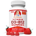 Βιταμίνη D3, B12 Gummies από τον Δρ Danielle, Vegan ημερήσιο συμπλήρωμα για ενήλικες & παιδιά, μη-GMO, βιταμίνη D3 1000 IU & 250 mcg Βιταμίνη B12, 2 μήνες προσφοράς (60 Gummies)