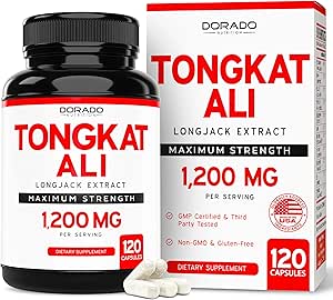 Tongkat Ali For Men (Longjack) Eurycoma Longifolia Extract 1200mg ανά υπηρεσία, 120 κάψουλες - Longjack Tongkat Ali για υποστήριξη υγείας και ζωτικότητας ανδρών - Tested τρίτο μέρος, USA Made & Non-GMO