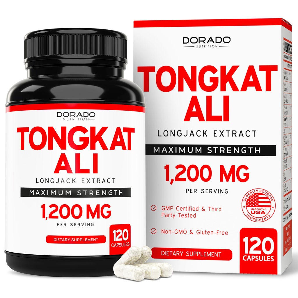Tongkat Ali For Men (Longjack) Eurycoma Longifolia Extract 1200mg ανά υπηρεσία, 120 κάψουλες - Longjack Tongkat Ali για υποστήριξη υγείας και ζωτικότητας ανδρών - Tested τρίτο μέρος, USA Made & Non-GMO
