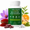 Recovery Foundation Supplement, Mood & Digestive Comfort Support with Saffron Extract, L-Theanine, Myo-Inositol, Magnesium, Ginger, Vitamin D3 & B12, Daily Energy, 60 Capsules