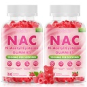 NAC Gummies 1000mg, NAC Supplement for Adults & Kids, Raspberry, 120 Count | NAC Supplement N-Acetyl Cysteine for Antioxidants & Immune Support, Lung & Liver Health, Sugar-Free, Vegan
