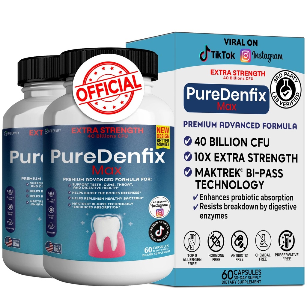 – Extra Strength Probiotic Supplement with 40 Billion CFU – Supports Teeth, Gums, Ear, Nose, Throat & Digestive Health – 60 Capsules (2)