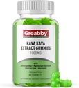 Kava Kava Gummies 1000mg ανά υπηρεσία, υποστήριξη ύπνου, φυσική γεύση λεμονιού, 60 Vegan Gummies, άγχος ανακούφιση και χαλάρωση συμπλήρωμα