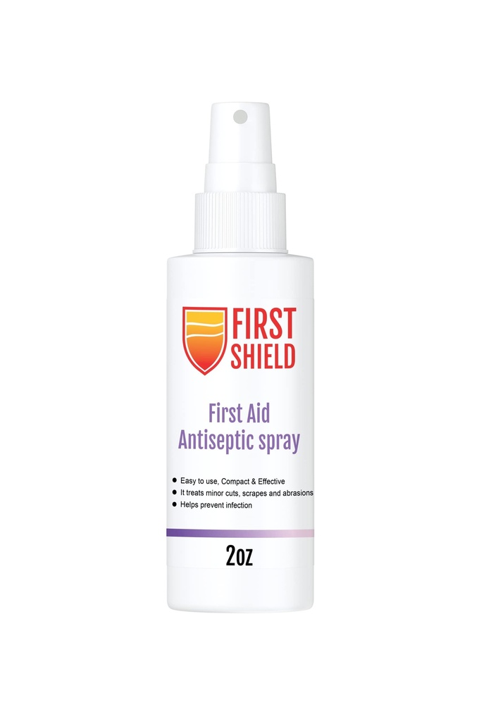 First Aid Antiseptic Spray, Wound Cleaner, Benzalkonium Chloride for Minor Cuts, Scrapes and Burns – 2 Oz, 1.0 Count, Pack of 1