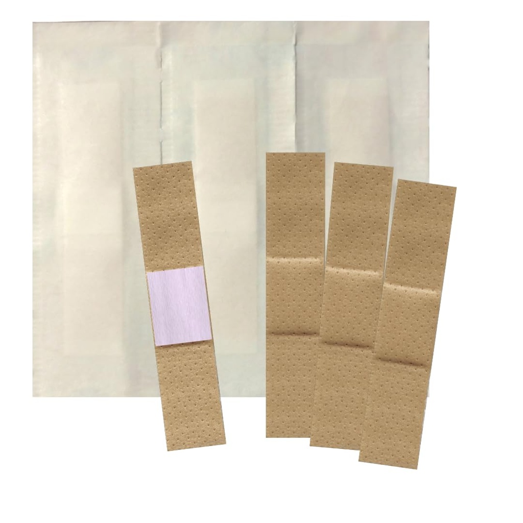 Vakly Junior Sheer Plastic Adhesive Bandages 3/8 x 1.5 in (200 Pack) – Sterile Flexible Bandage Strips with Non-Stick Pad, Latex-Free First Aid Bandages
