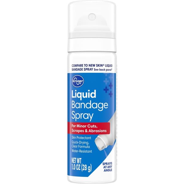 Liquid Bandage Spray, Waterproof Skin Protectant for Minor Cuts and Scrapes, Clear, 1 fl oz