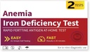 Iron Deficiency Home Test kit Rapid Self-Test Iron Level Anemia Ferritine for Men, Women, Adults, and Children [2 Tests]