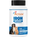 Iron Spplements for Dogs and Cats with Anemia to Support Blood Health, Blood Cell Formation & Oxygen Supply, Iron Supplement for Anemic Dogs + Vitamin C, Folate, Vitamin B12, 120 Capsules