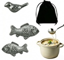 3 Pcs Iron Fish for Cooking, Natural Cast Iron Supplement for Iron Deficiency & Anemia Support, Reusable Iron Cooking Tool for Soup, Anemia, Vegans, Use Once Daily