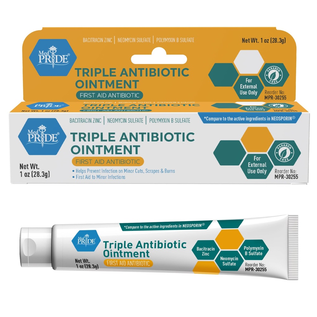 MedPride, Triple Antibiotic- (1 oz Tube Box of 1)