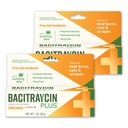 Bacitraycin Plus Antibiotic Ointment, Original, Aloe Vera, 1 Oz, 2 Pack | First aid for cuts, healing ointment for open wounds, wound healing, topical antimicrobials, aloe vera