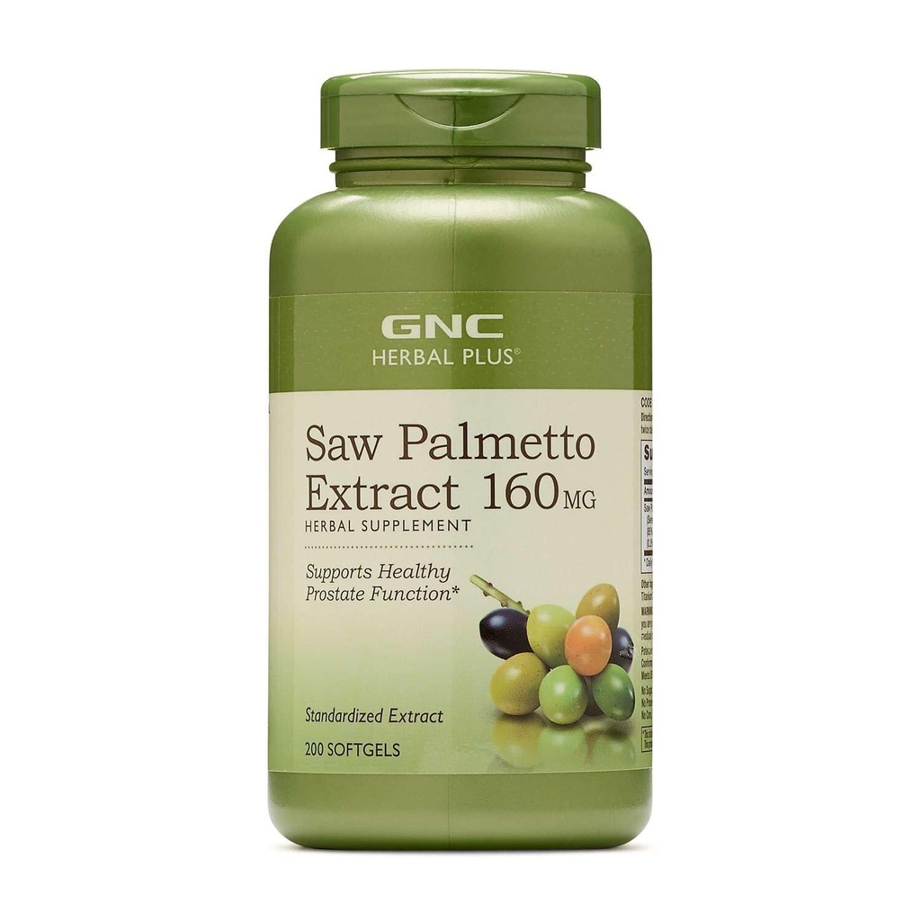 GNC Herbal Saw Palmetto Extract 160mg συμπλήρωμα, 200 υπηρεσίες