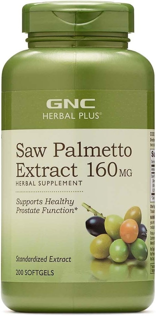 GNC Herbal Saw Palmetto Extract 160mg συμπλήρωμα, 200 υπηρεσίες