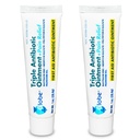 Globe Triple Antibiotic Ointment with Pain Relief, 2 Pack, 1 oz Tubes | Dual Action Formula, Minor Cuts and Scratches Care, Portable Tubes, First Aid Kit Essential, 24 Hour Protection