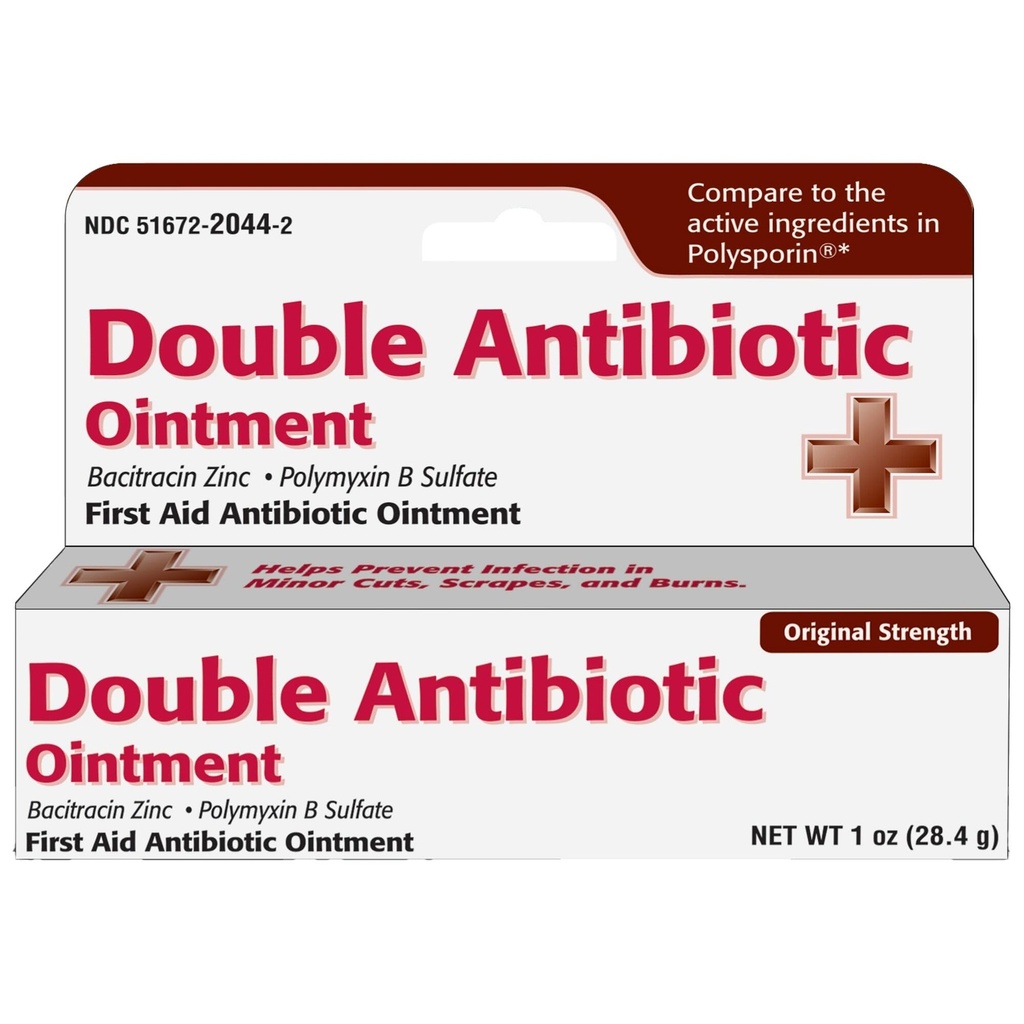 Taro Double Antibiotic Ointment (1 Oz Tube) First Aid Wound Care for Minor Cuts, Scrapes & Burns, Topical Antibiotic for Adults and Children 2+, Neomycin-Free