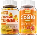 Χωρίς ζάχαρη Κουρκουμίνη γεμάτη Gummies 550mg & CoQ10-250mg Γεμισμένες Gummies, Ανοσοποιητικό, Πεπτικό Υγεία, Κυτταρική Ενέργεια & Αντιοξειδωτική Υποστήριξη