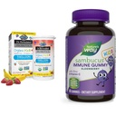 Garden of Life Dr. Formulated Probiotics Organic Kids+ Plus Vitamin C & D, Strawberry Banana & Nature's Way Sambucus Elderberry Immune Gummies for Kids, Immune Support Gummies*