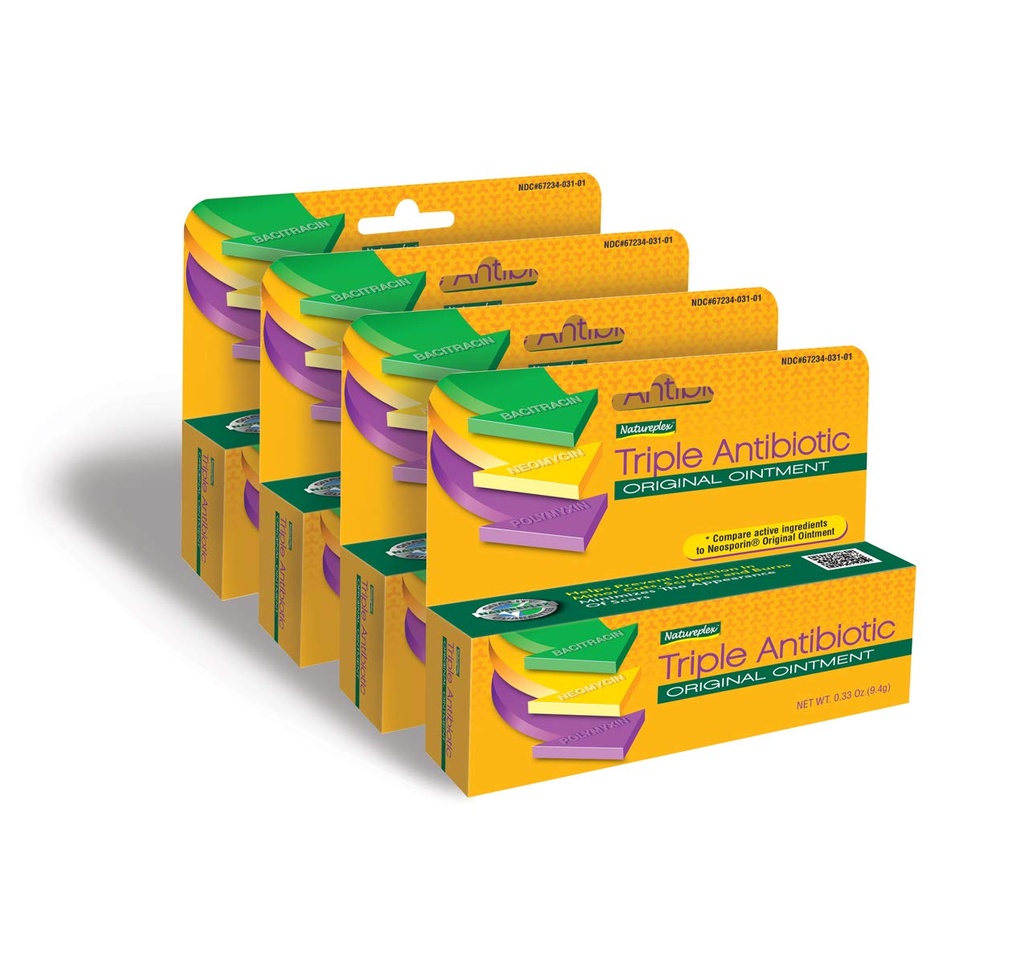 Natureplex Triple Antibiotic Original Ointment 0.33 Ounce Tube 4 Pack