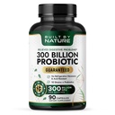 Built by Nature 300 Billion CFU Probiotic, 90 Capsules (30 Servings) | 10 Strains + Prebiotics, Digestive & Gut Health Support, Acid Resistant, No Refrigeration