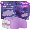 Steam Eye Mask, Self Heating Heated Eye Mask for Sleep, Warm Compress for Eyes, Moist Heat for Dry Eye Relief, Stye Eye Treatment, Spa, Travel Essentials, Unscented 16 Pack