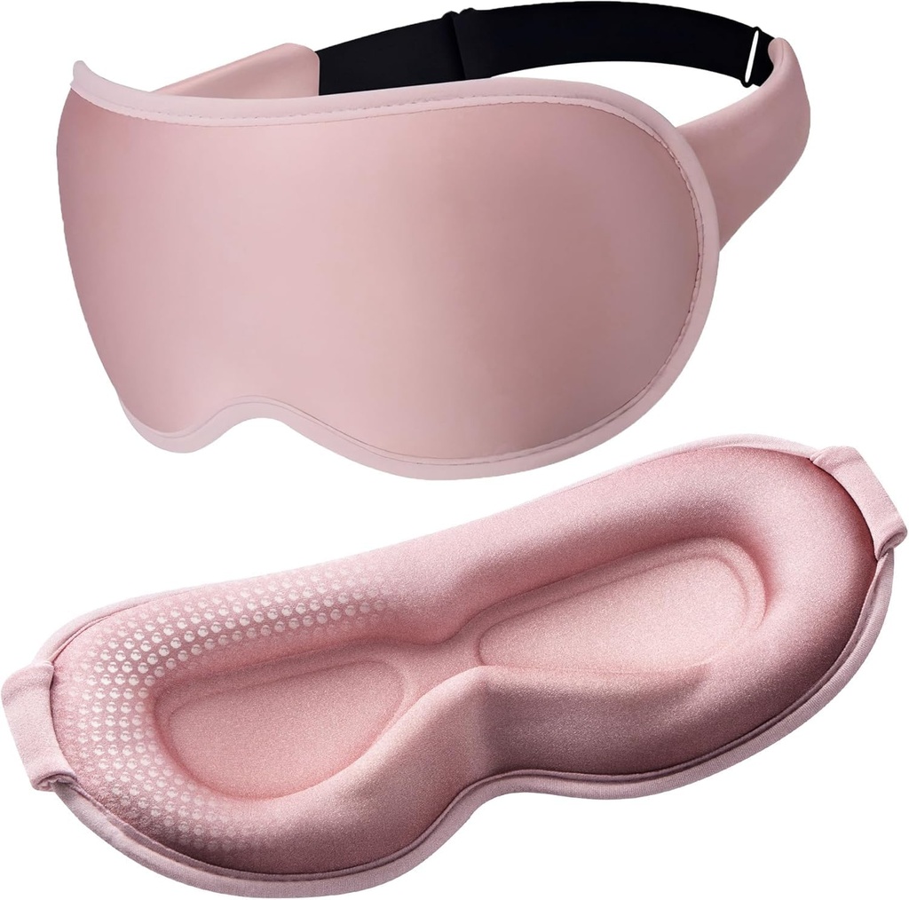 Weighted Eye Masks for Sleep, 3D Blackout Sleep Mask for Women | Zero Eye Pressure, Deep Cups; Eyelash Friendly Sleep Mask for Airplane Travel Essentials, Night Shift Nurses, Office Naps